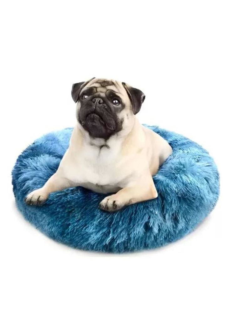 Cama antiestrés felpa pequeña para mascotas 40 cm-0