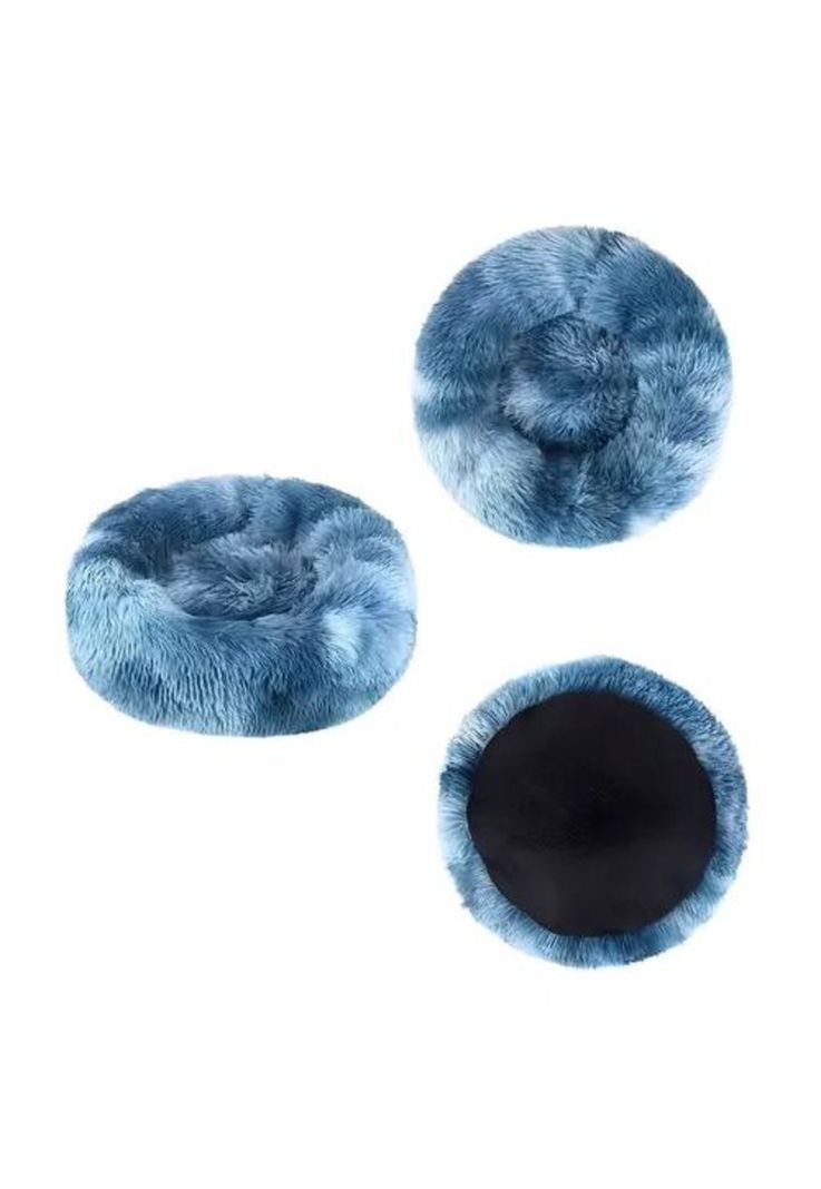 Cama antiestrés felpa pequeña para mascotas 40 cm-2
