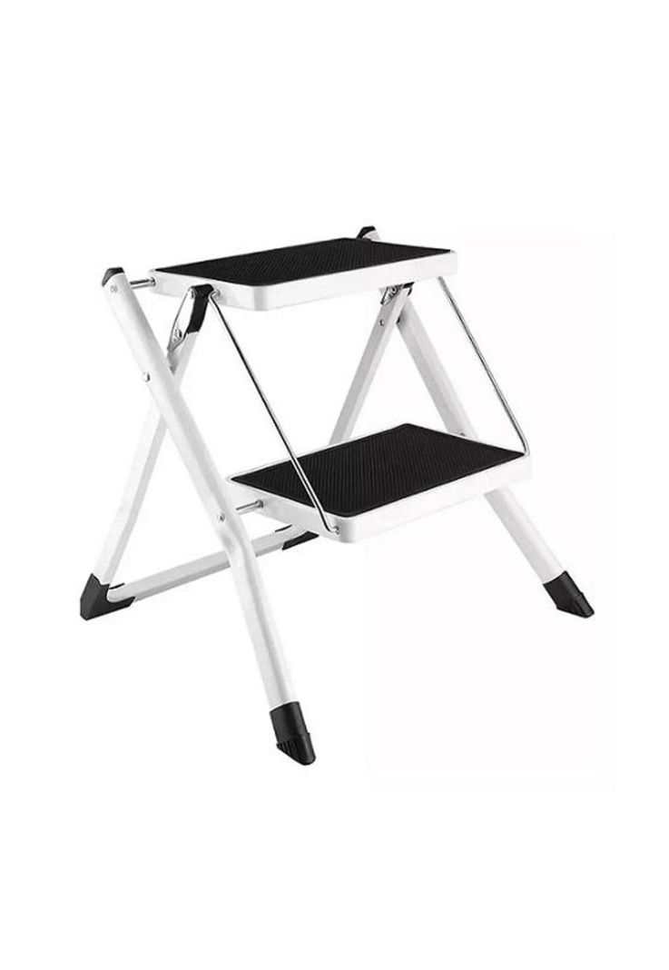 Escalera plegable ultra compacta color blanco-0