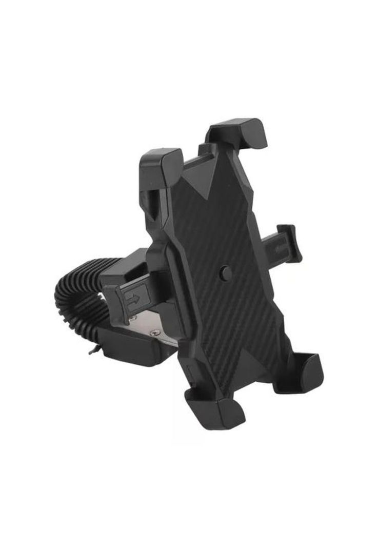 Soporte celular moto scooter, agarre del espejo, regulable, color negro-3