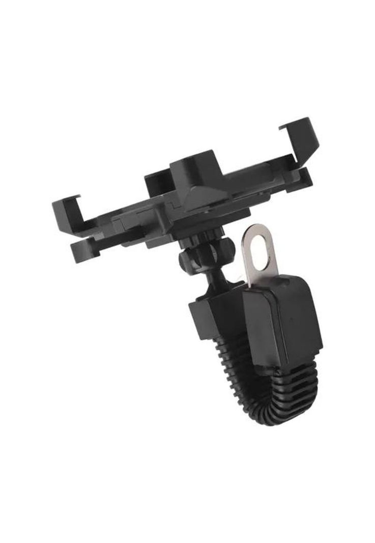 Soporte celular moto scooter, agarre del espejo, regulable, color negro-5