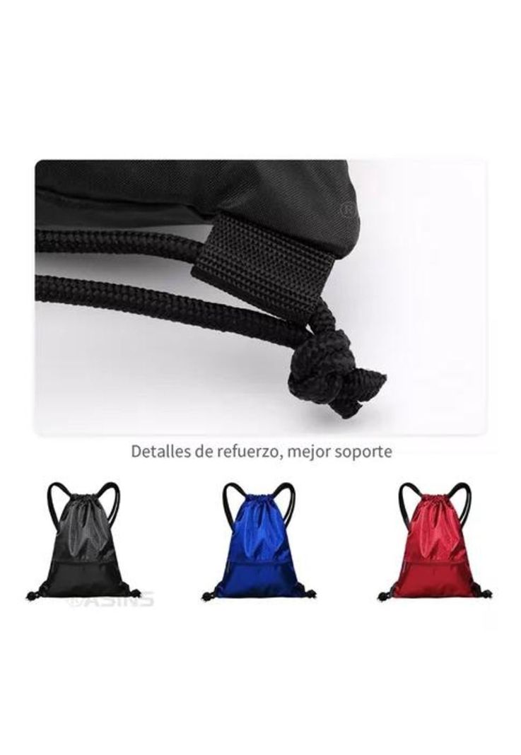 Bolso tipo morral deportivo a prueba de agua con cierre azul-5