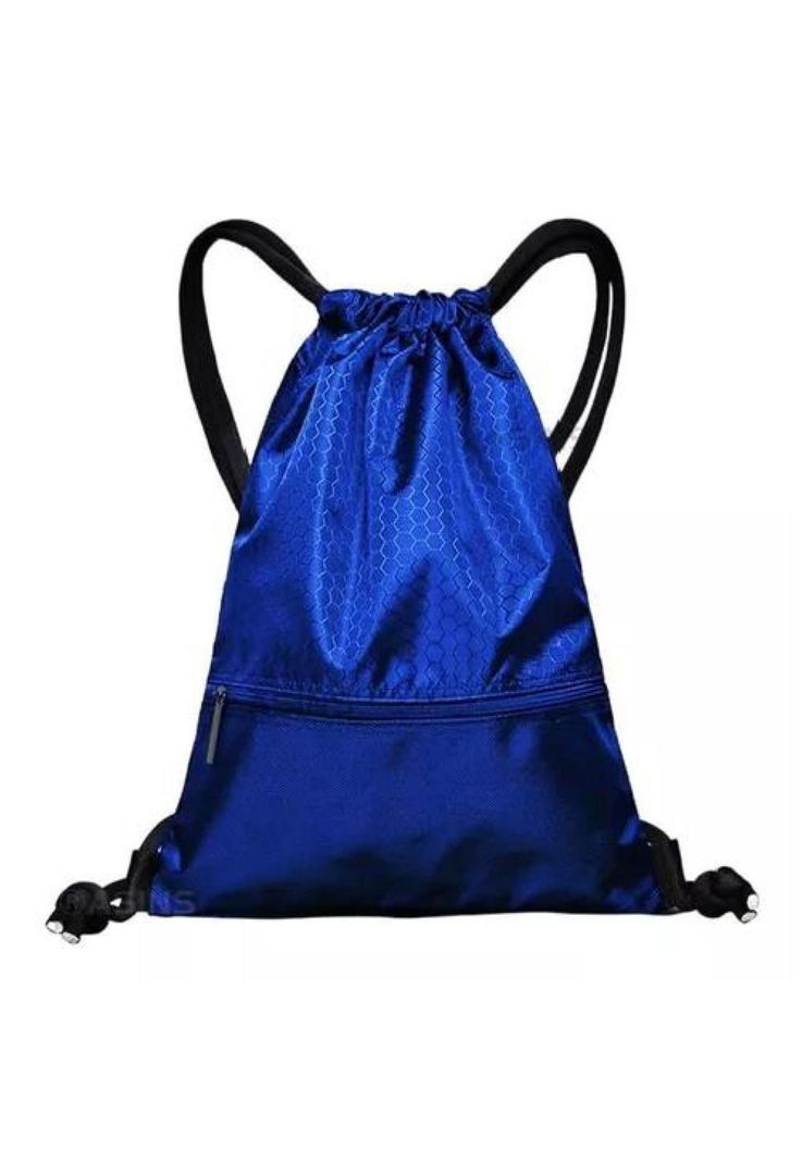 Bolso tipo morral deportivo a prueba de agua con cierre azul-0
