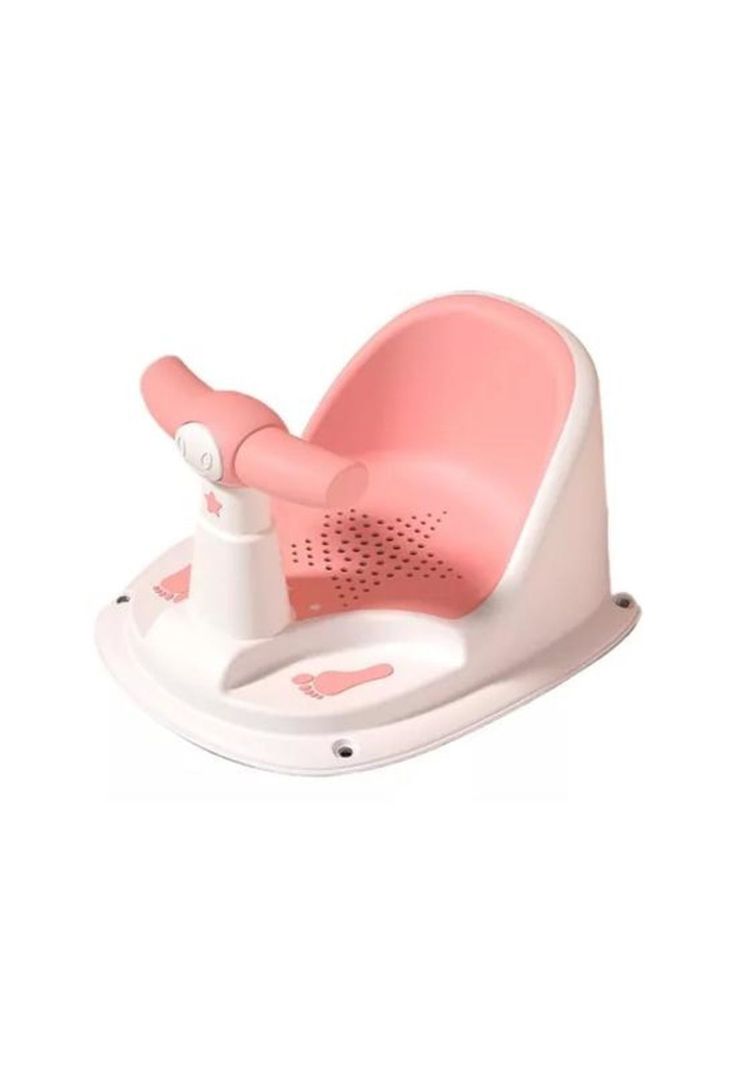 Silla de ducha para bebé, color rosado-0