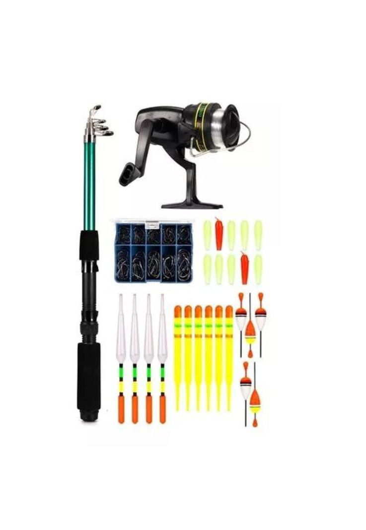 Set de caña de pesca básico para niños y jóvenes con accesorios-0