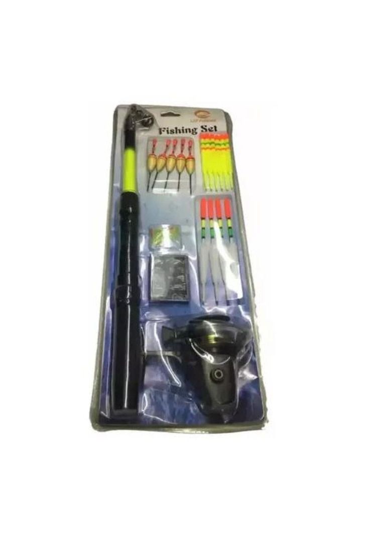 Set de caña de pesca básico para niños y jóvenes con accesorios-1