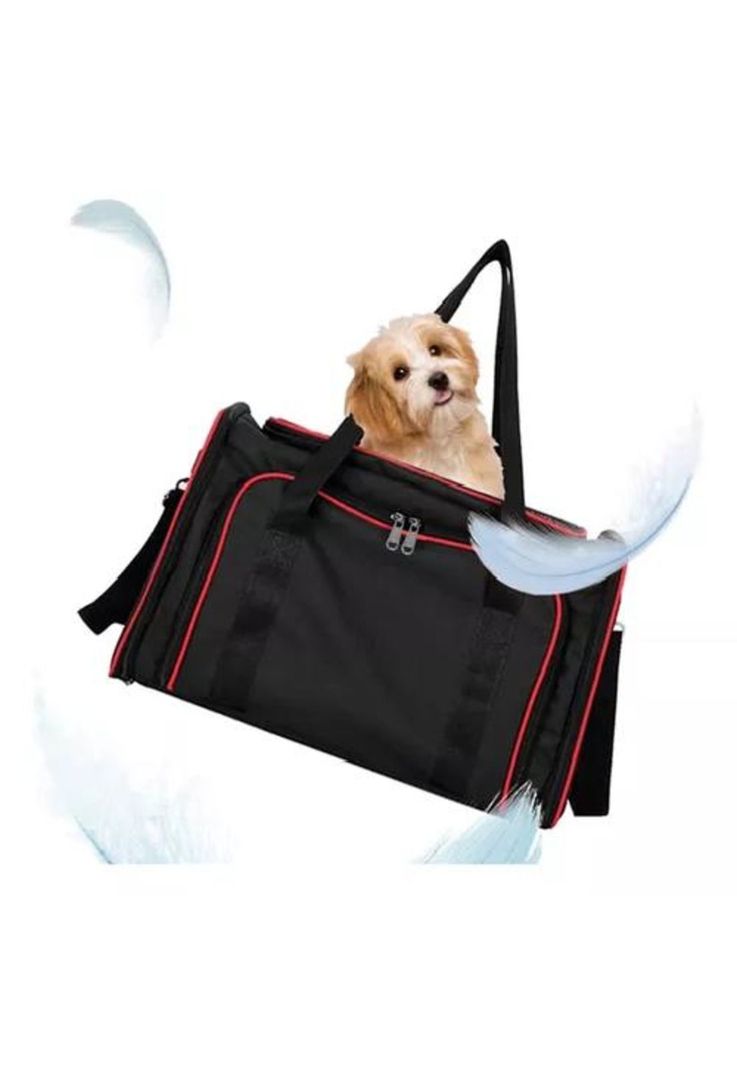 Bolso mochila transportador grande para mascotas dos en uno negro-2