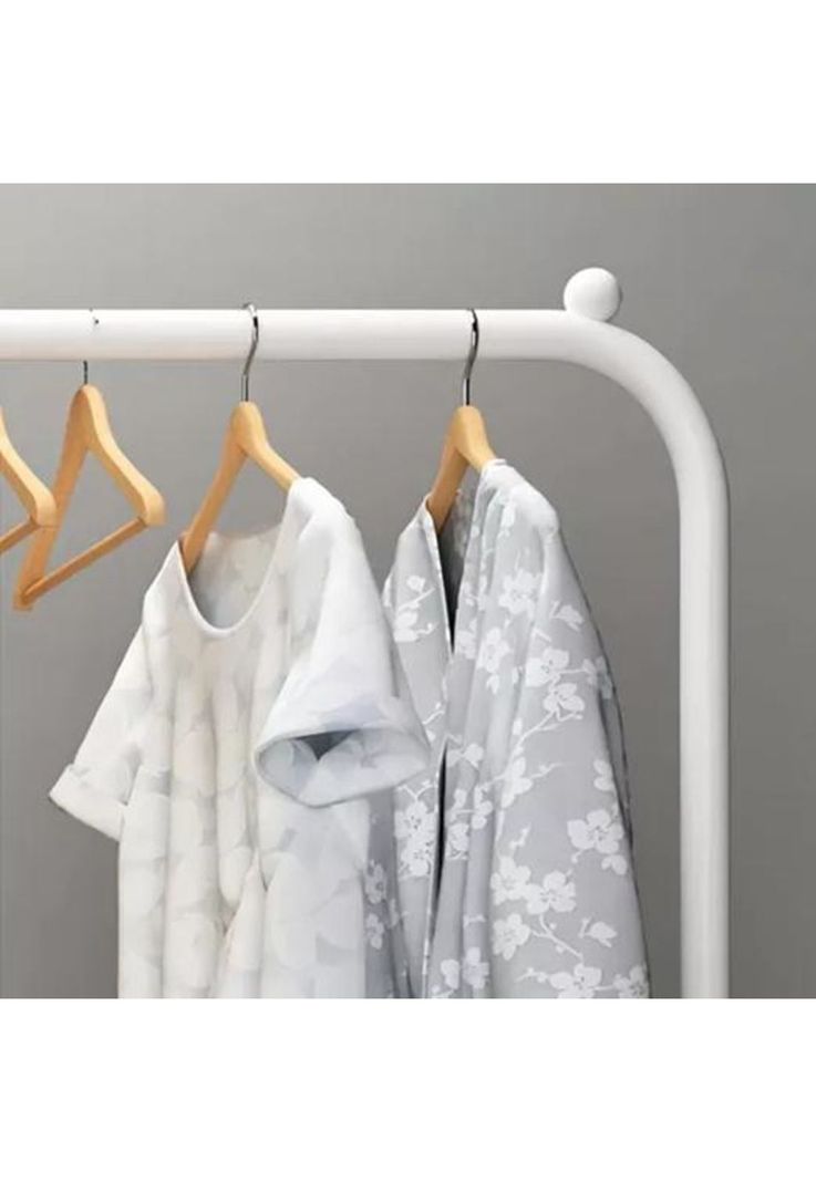 Perchero Organizador Ropa Doble Blanco Metal-2