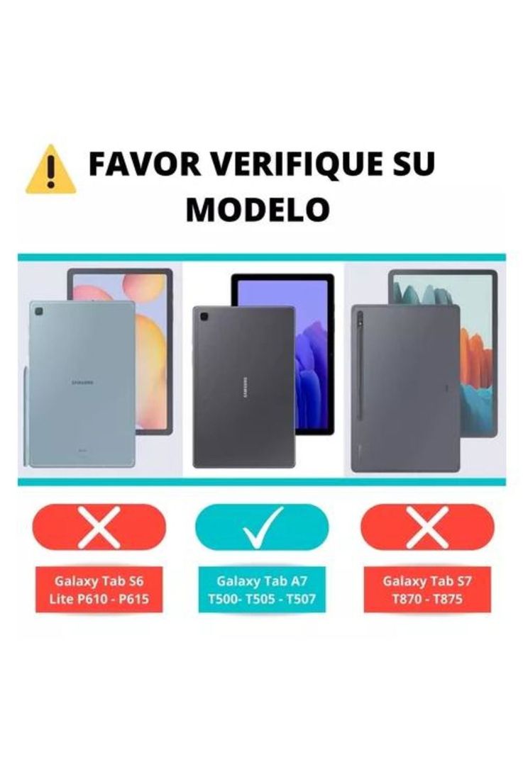 Funda para tablet Samsung Galaxy Tab A7 T500 de 10.4, color negro-5