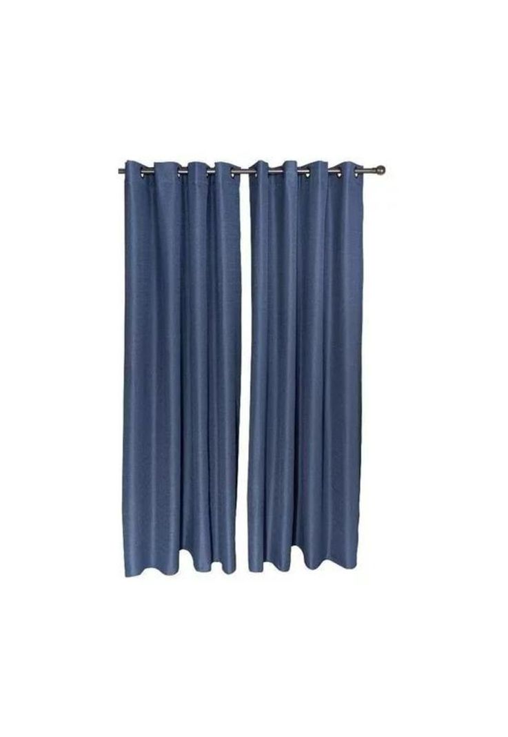 Set cortina blackout térmico 140x220 cm, color azul-0