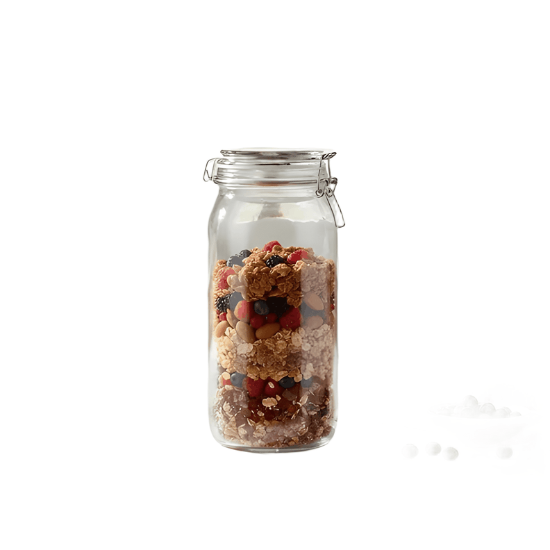 Frasco tarro canister vidrio hermético 2000 ml con tapa