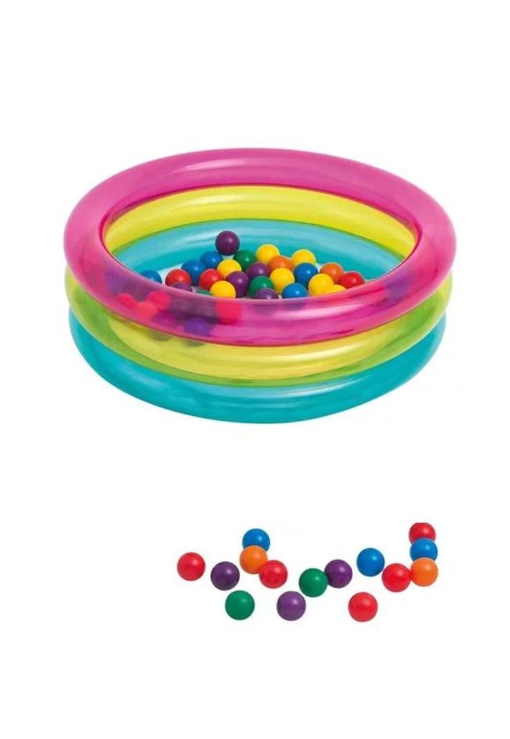 Piscina inflable aros para niños con 50 pelotas-1