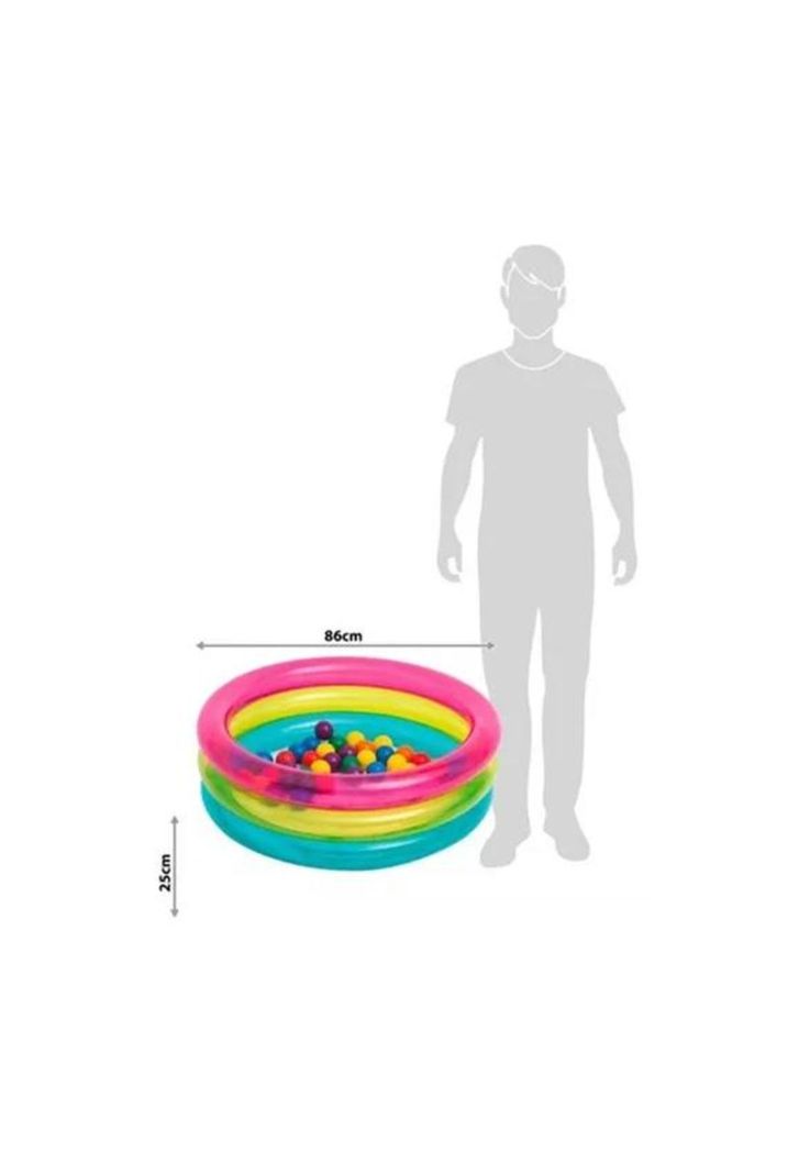 Piscina inflable aros para niños con 50 pelotas-2