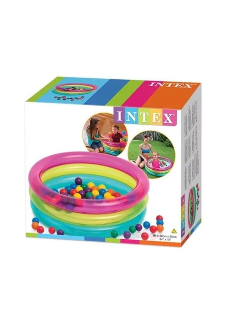 Piscina inflable aros para niños con 50 pelotas-3
