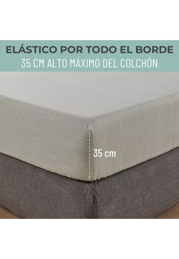 Juego Sábanas Estampadas Ultra Suave + Funda Almohada Super King Color Gris-3
