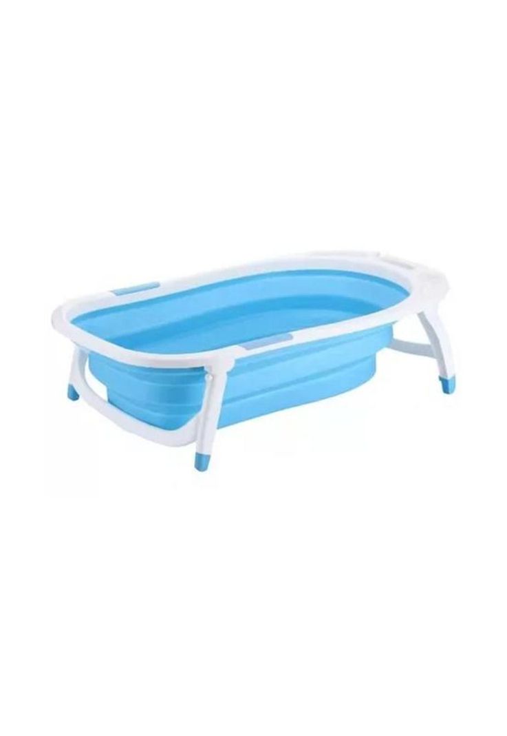 Tina bebé bañera plegable con malla, color azul-2