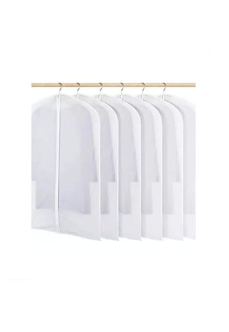 Bolsa colgante para ropa 8 pcs blanca-1