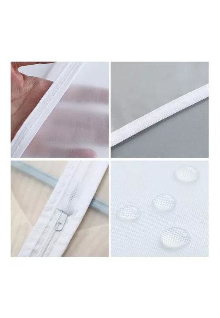 Bolsa colgante para ropa 8 pcs blanca-3