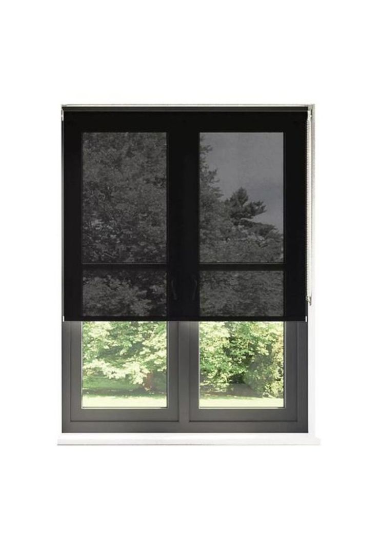 Cortina roller screen 200x240 cm, color negro-1