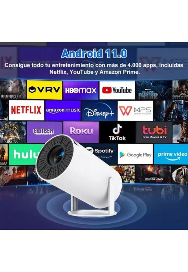 Proyector mini portátil profesional 4K HD LED 1080p 9000 lm-2