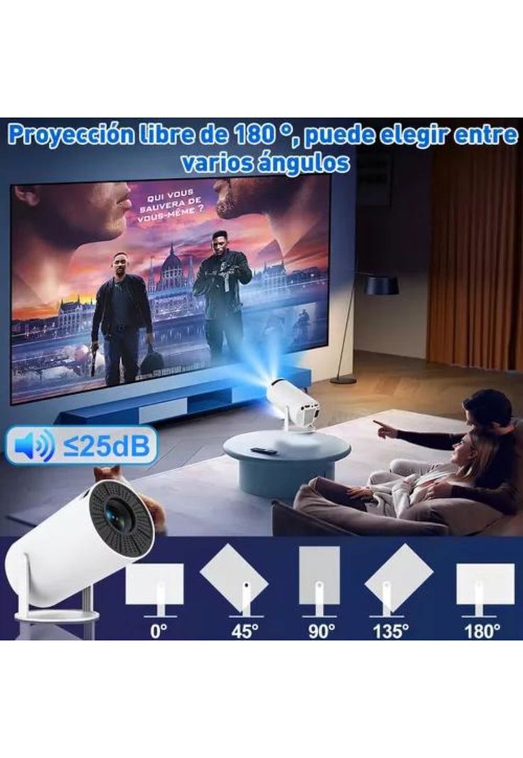 Proyector mini portátil profesional 4K HD LED 1080p 9000 lm-5