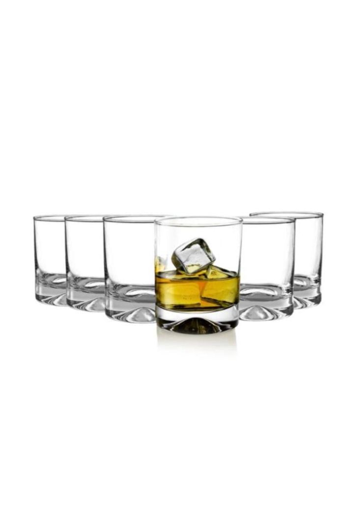 Set 6 Vasos Whisky Manhattan Bajo Cristar Vidrio-5