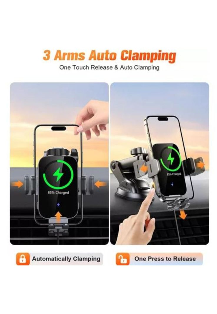 Cargador de soporte automático inalámbrico para automóvil-3