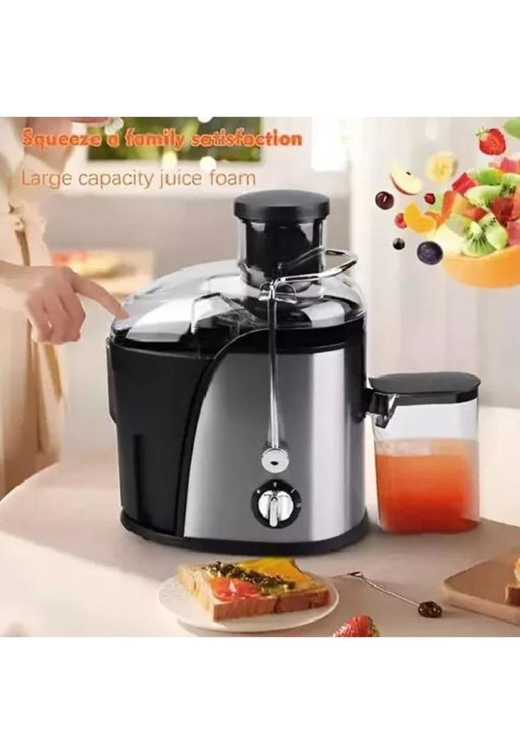 Extractor de jugos exprimidor eléctrico para naranja, color negro-3