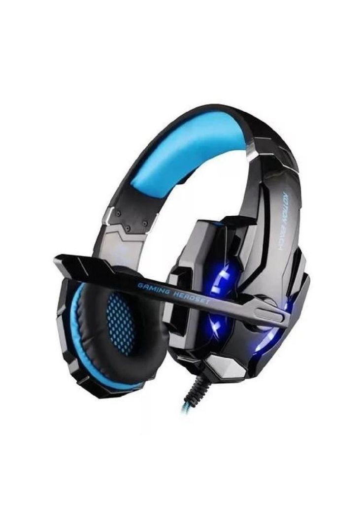 Auriculares gamer inalámbricos Kotion Each G9000 black y blue LED-0