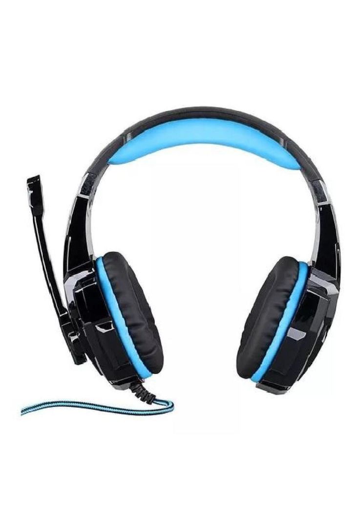 Auriculares gamer inalámbricos Kotion Each G9000 black y blue LED-1