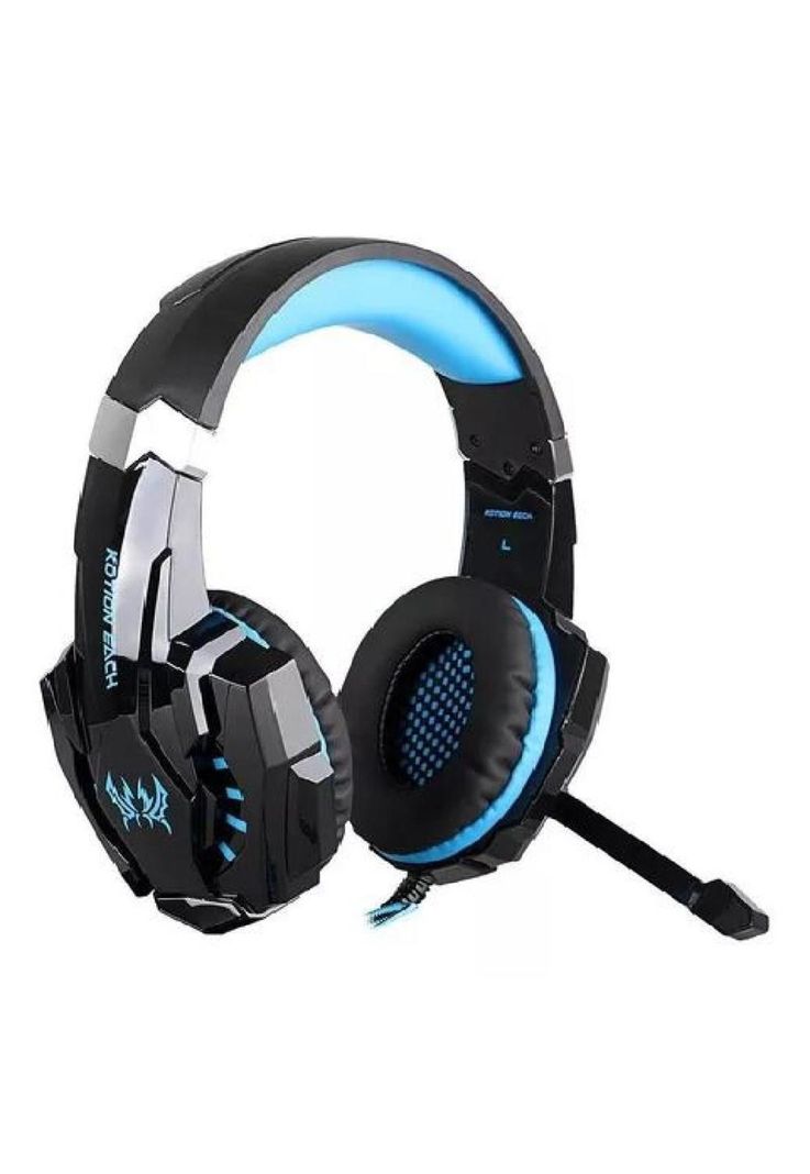 Auriculares gamer inalámbricos Kotion Each G9000 black y blue LED-2