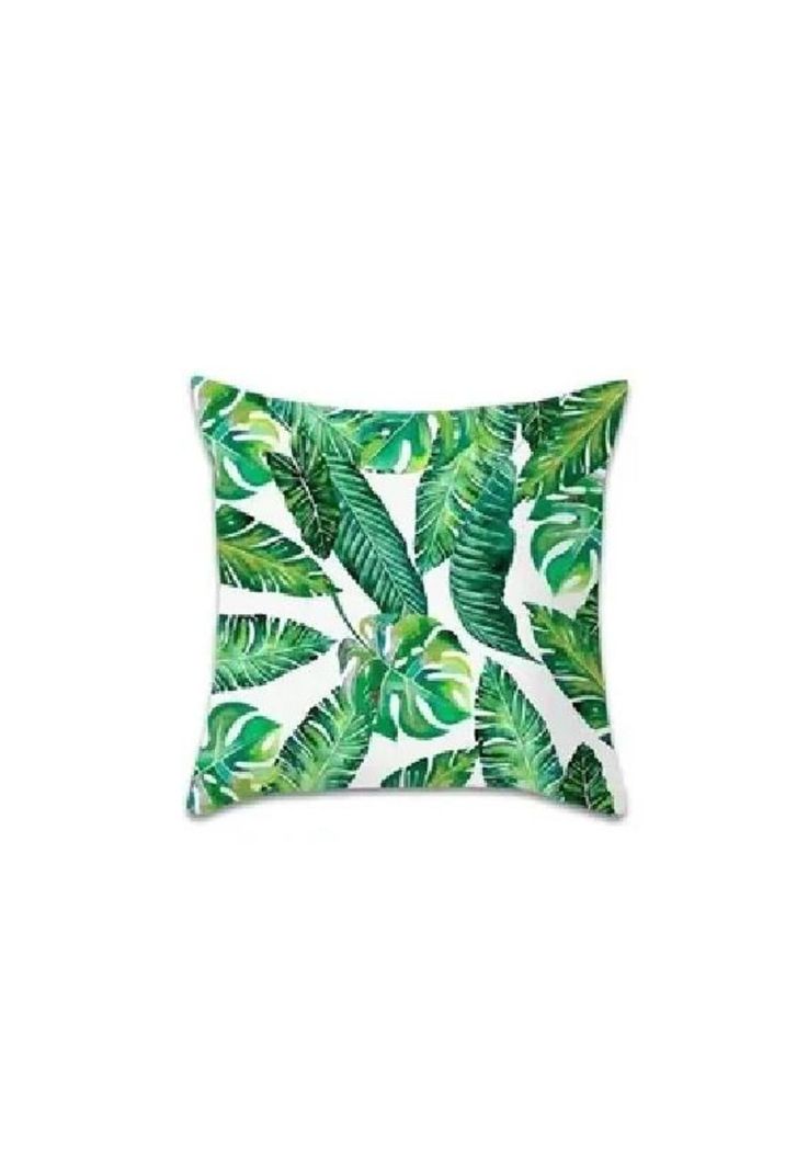 Pack de 4 Fundas de Almohada Cojín con Diseño 45x45 cm Verdes-0