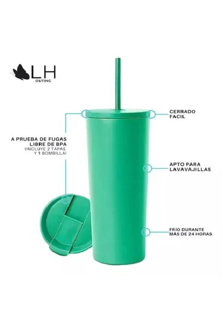 Vaso térmico mug LH 700 lt, acero inoxidable, verde menta-1