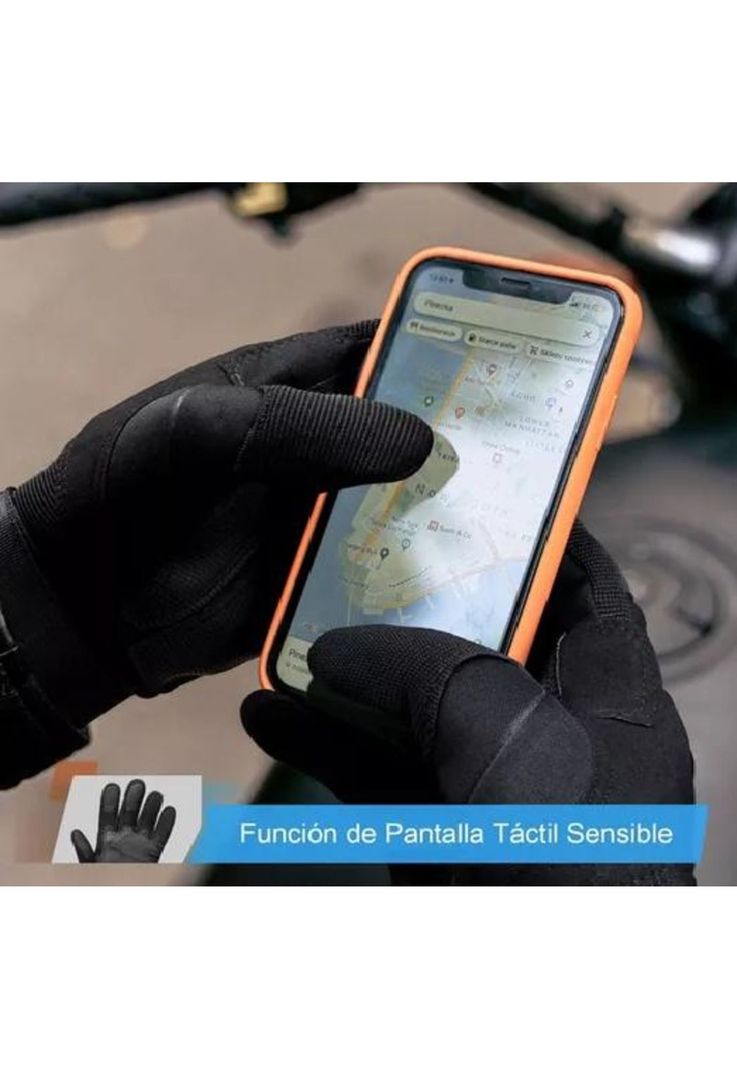 Guantes de Moto con Pantalla Táctil y Mosquetón - Talla M-4