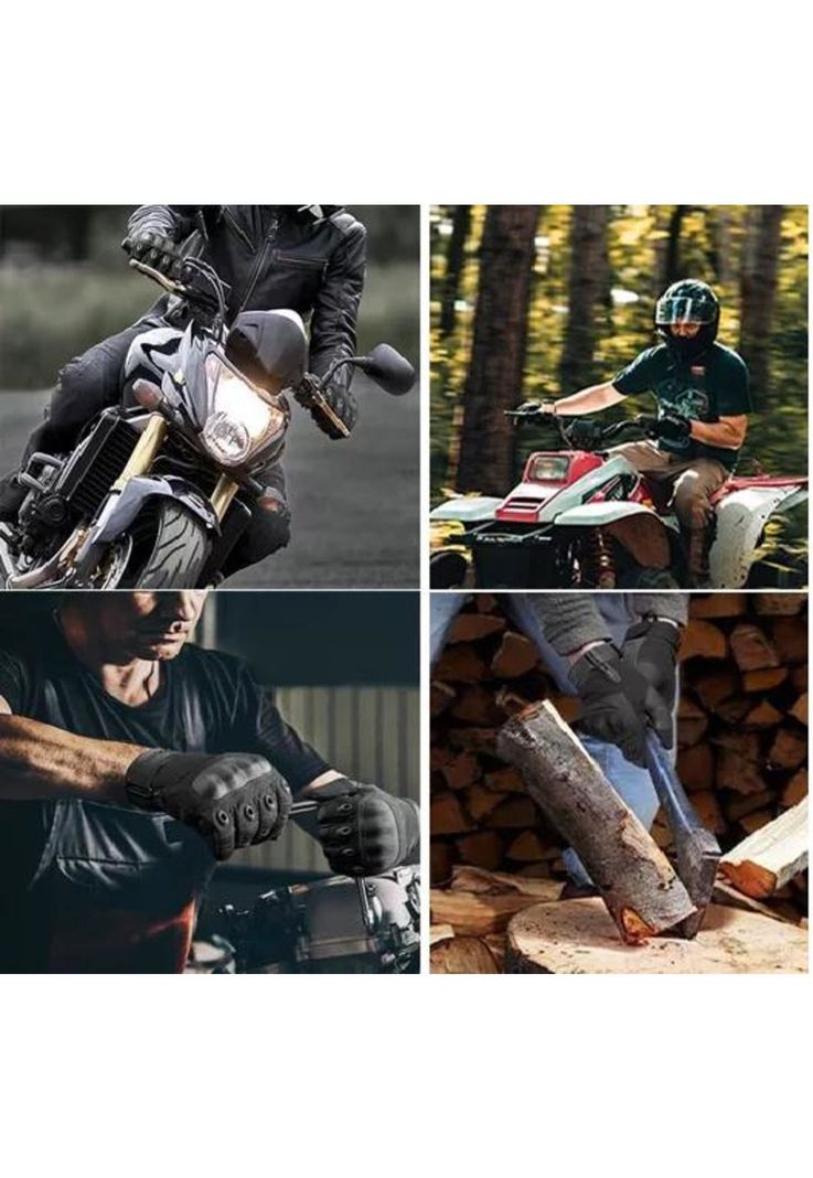 Guantes de Moto con Pantalla Táctil y Mosquetón - Talla M-5