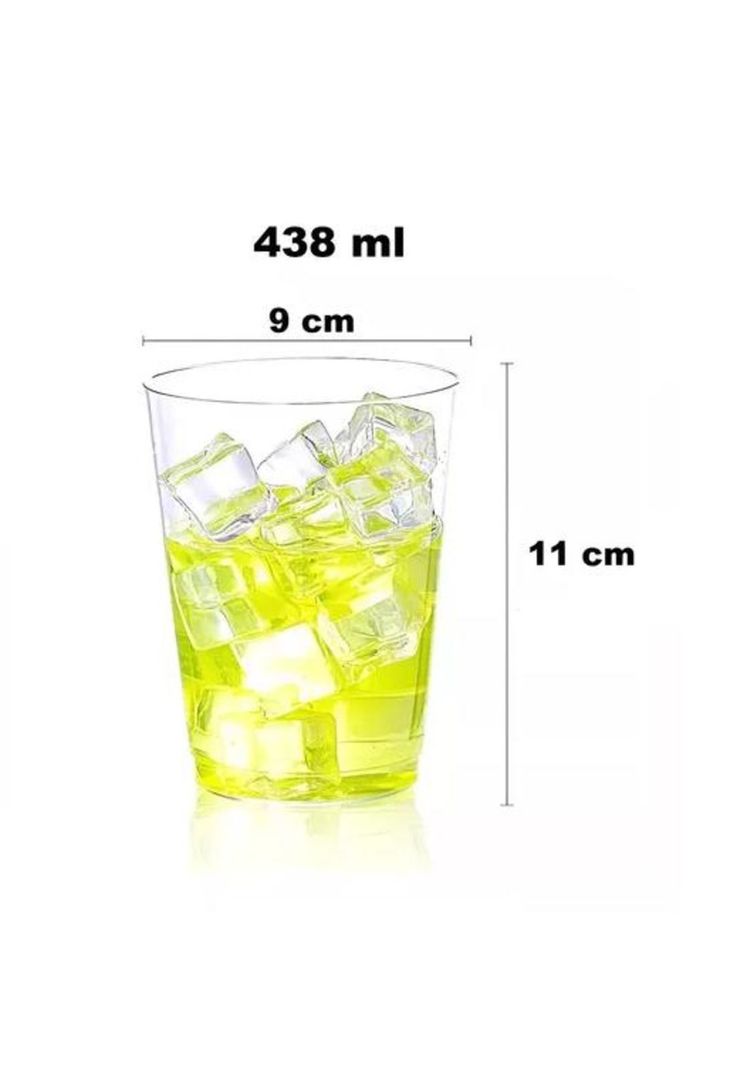 Set 100 Vasos Desechables Plástico 438ml Transparente-1
