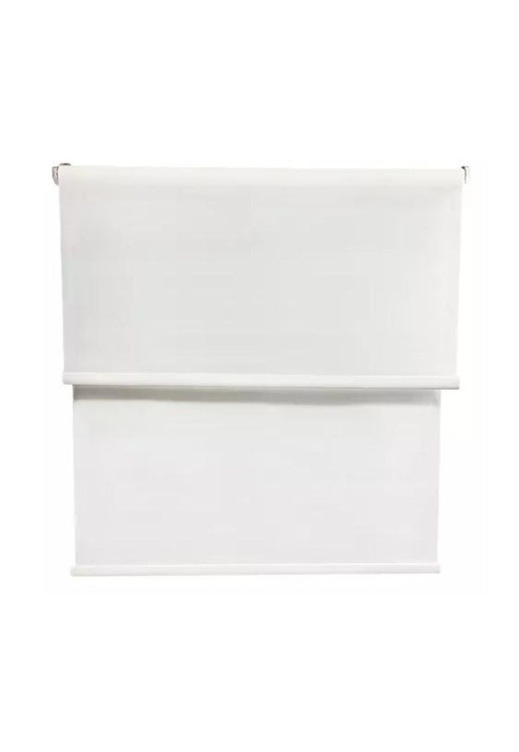 Cortina Roller Blackout 2 Paños 160x240 Doble Visillo Blanco Sin Cenefa-0