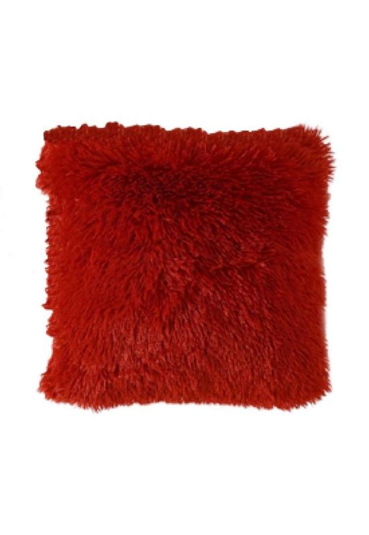 Pack 2 funda peluda decorativa color rojo-0