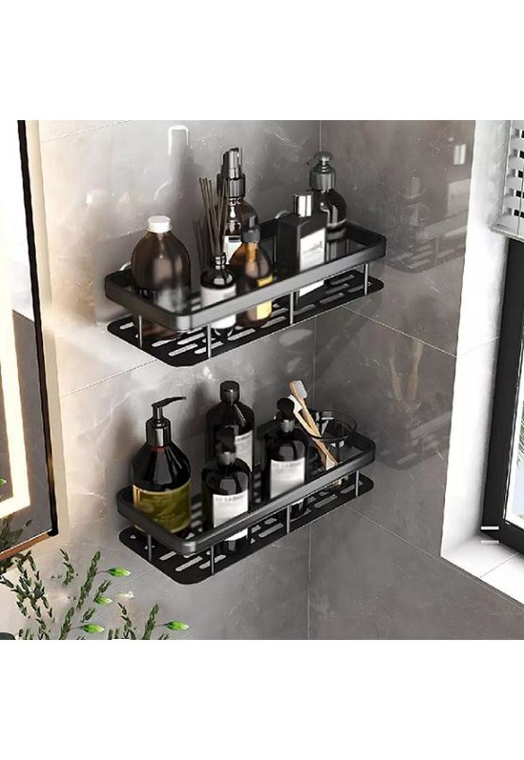 Organizador de Ducha Negro, Repisa para Ducha, Accesorios Multiuso para Baño-3