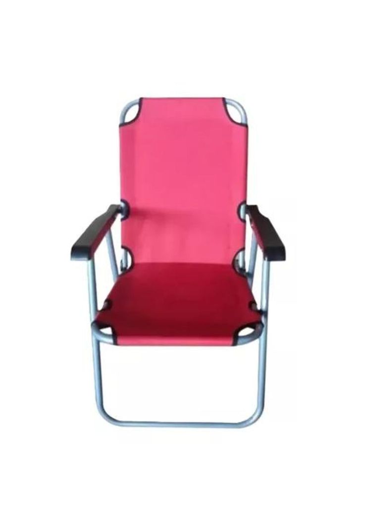 Sillas plegables portátiles para camping y playa rojas-0