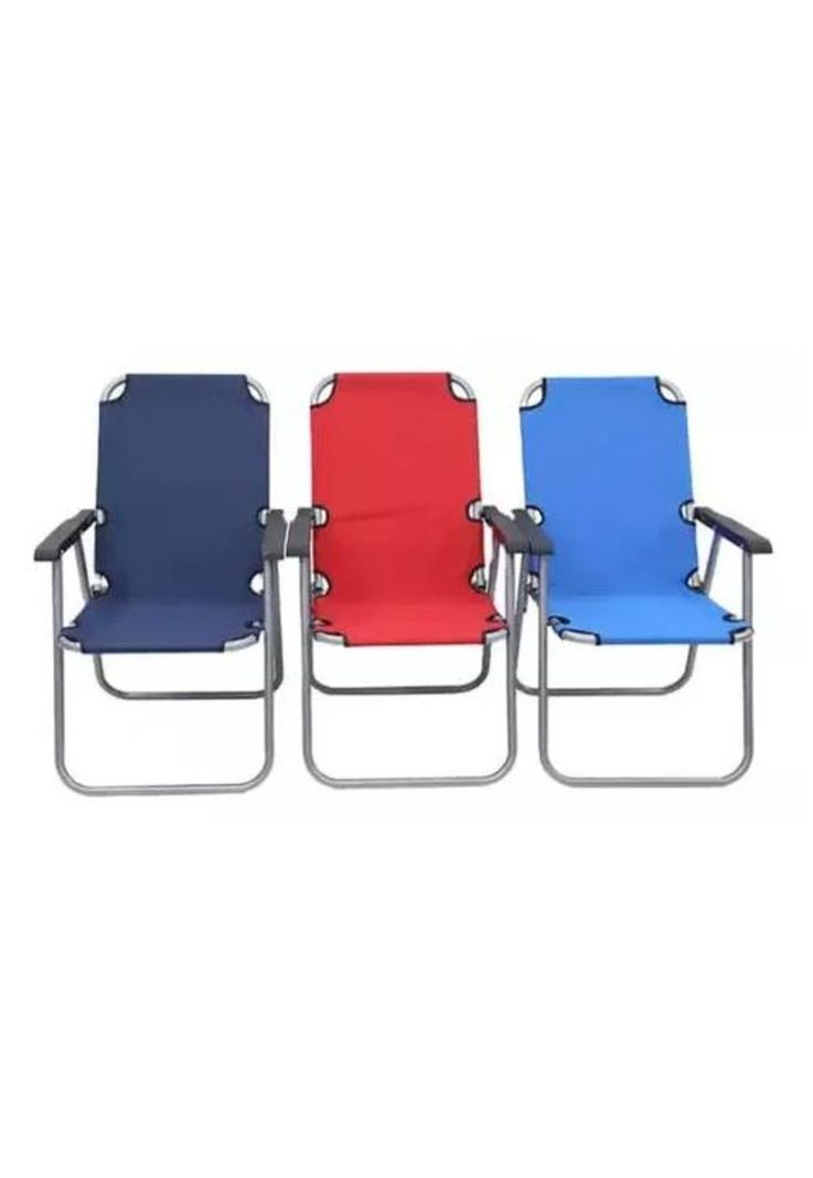 Sillas plegables portátiles para camping y playa rojas-1