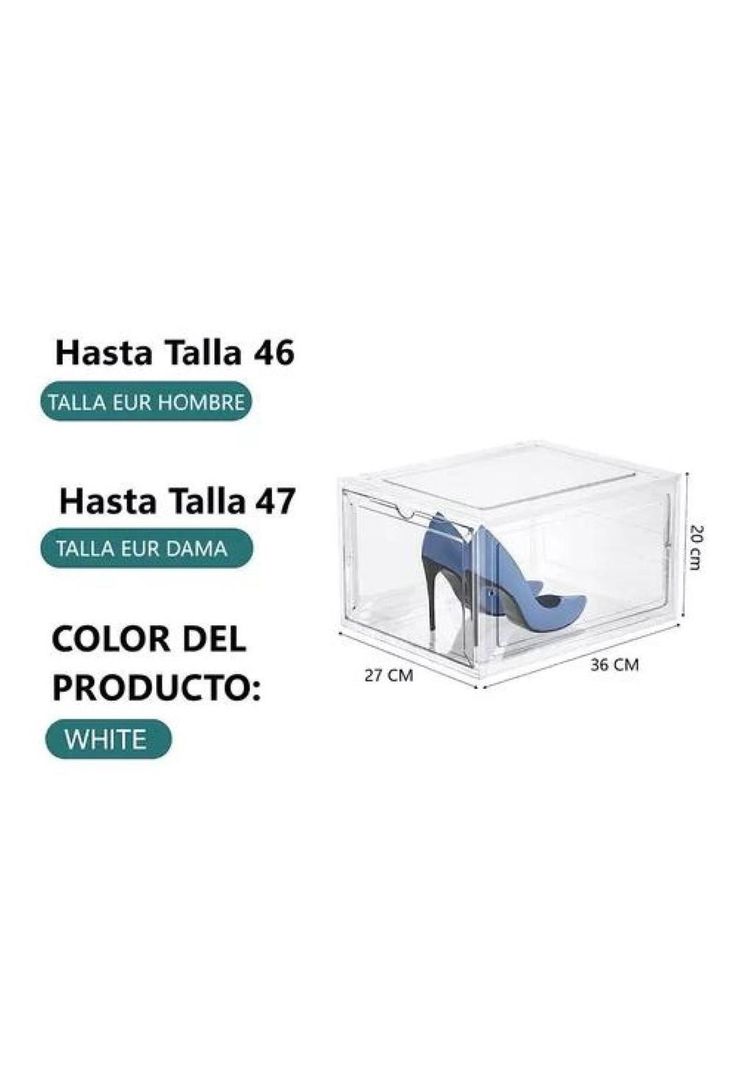 Caja organizadora transparente apilable para zapatos-2