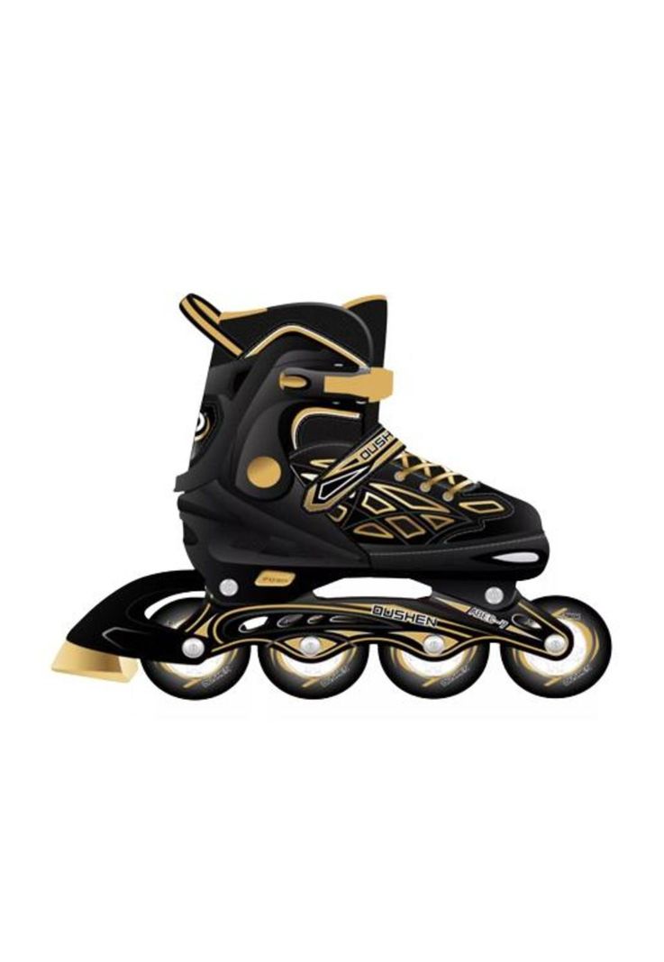 Patines en línea rollers ajustables talla 39-42, negro-0