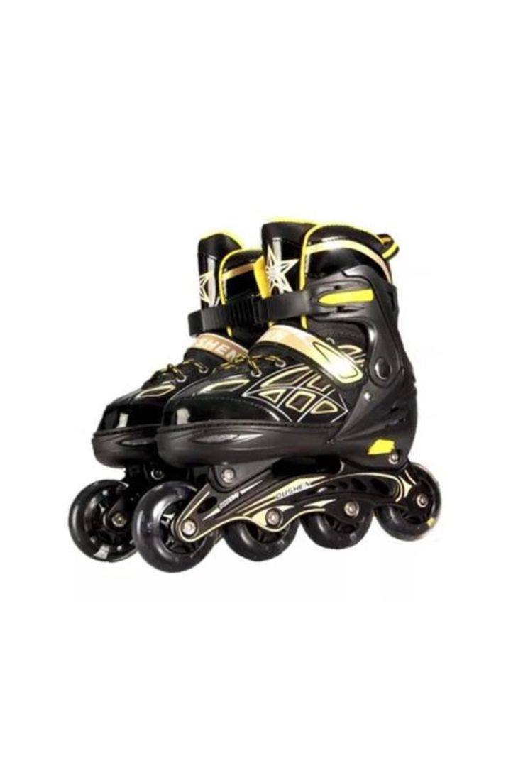 Patines en línea rollers ajustables talla 39-42, negro-1