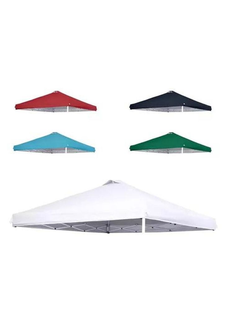 Carpa lona de repuesto para toldo, 3x3 m, impermeable, color blanco-0