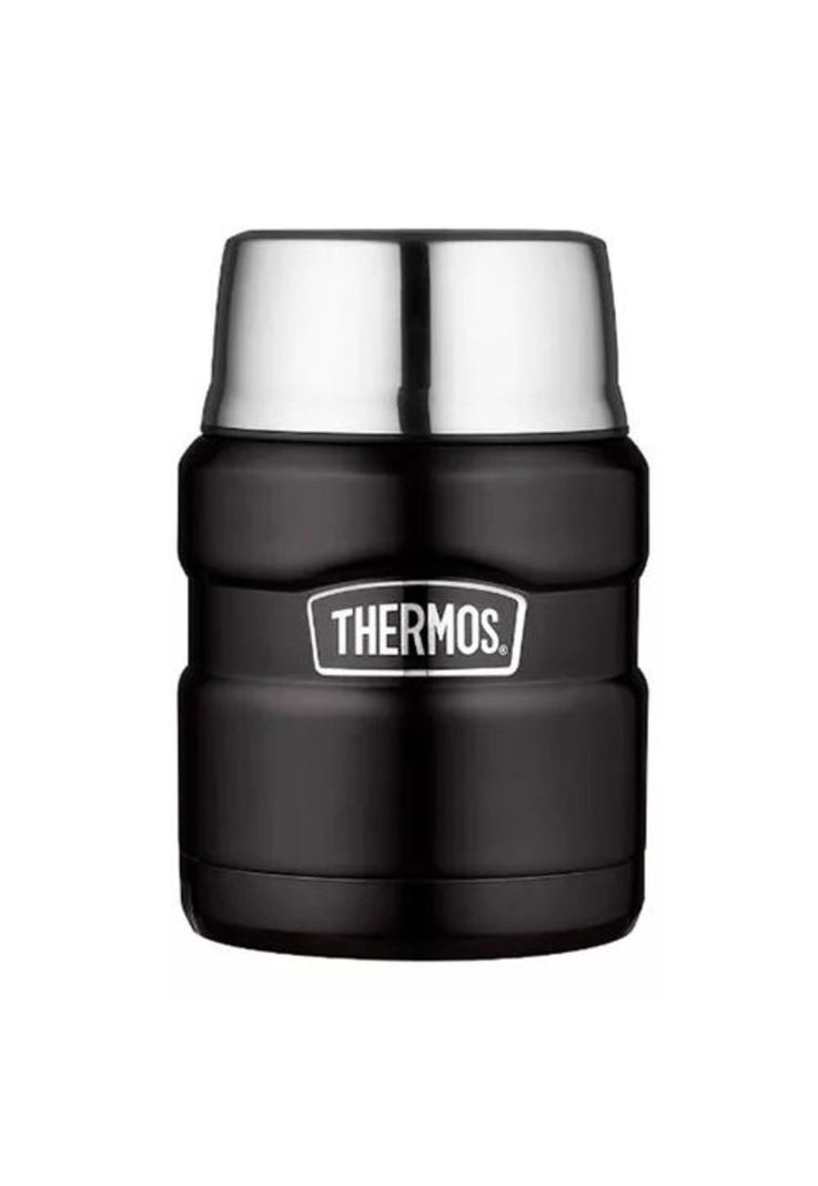 Termo de Comida King - Acero Inoxidable, 470 ml, Negro - Thermos-1