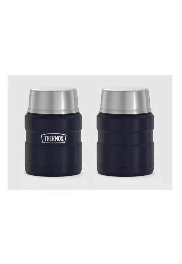 Termo de Comida King - Acero Inoxidable, 470 ml, Negro - Thermos-3