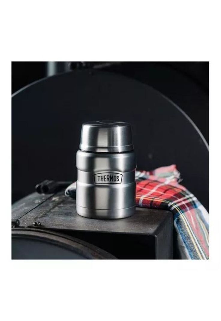 Termo de Comida King - Acero Inoxidable, 470 ml, Negro - Thermos-4