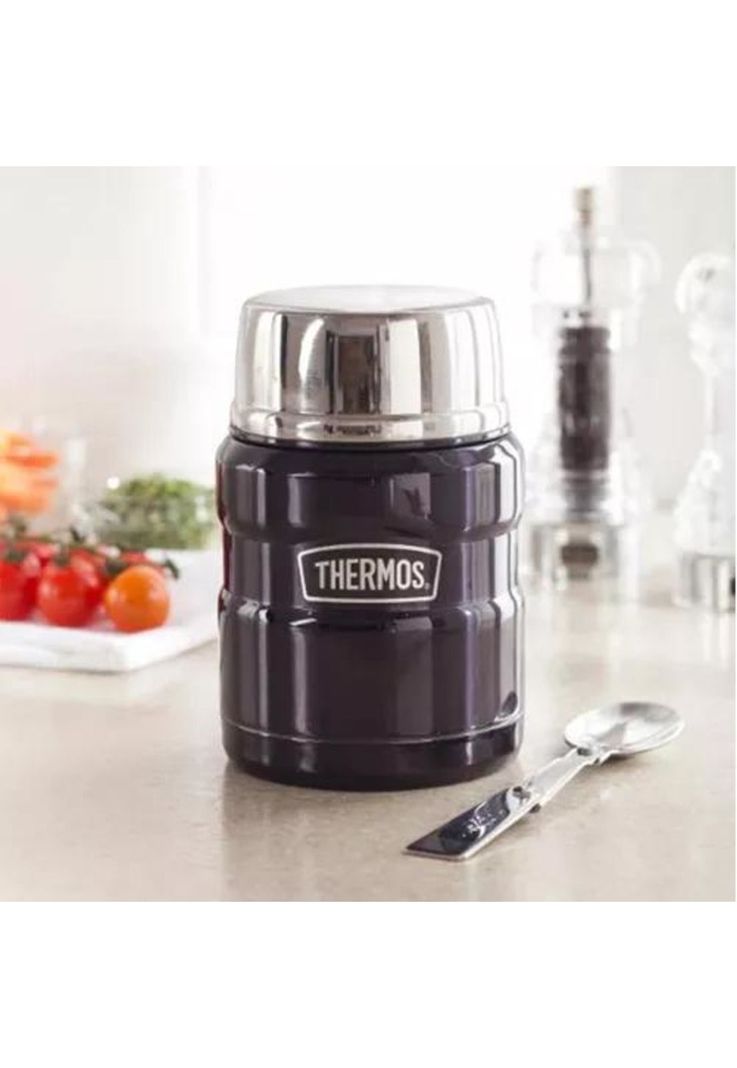 Termo de Comida King - Acero Inoxidable, 470 ml, Negro - Thermos-5
