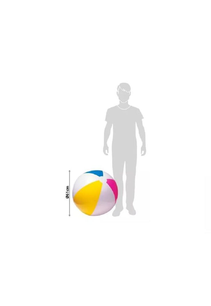 Pelota de playa inflable 61 cm multicolor-2